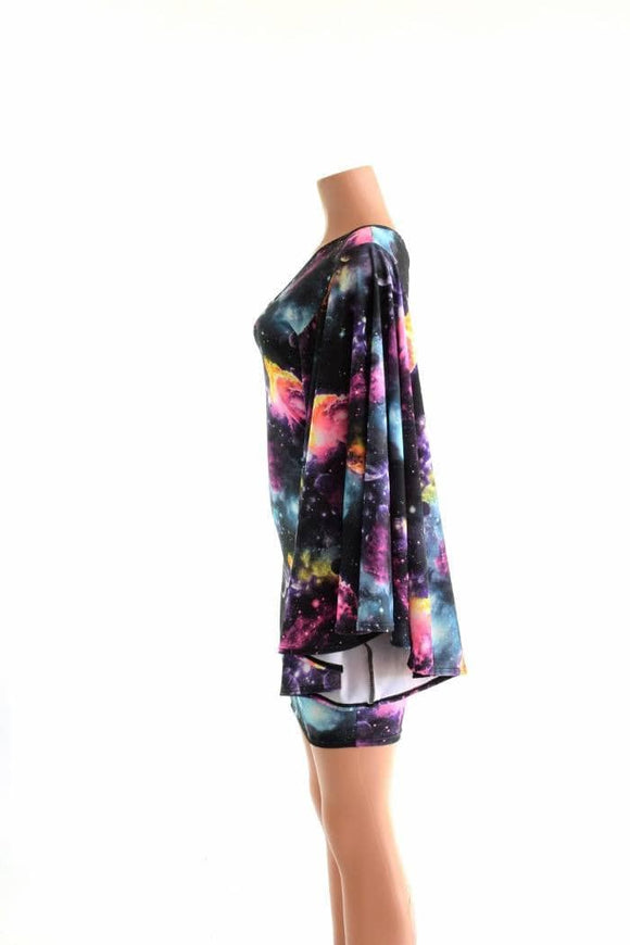 One Shoulder Fan Sleeve Dress - Coquetry Clothing