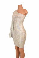 One Shoulder Fan Sleeve Dress - Coquetry Clothing
