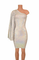 One Shoulder Fan Sleeve Dress - Coquetry Clothing
