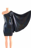 One Shoulder Fan Sleeve Dress - 1