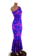 One Shoulder Mermaid Gown in Radiant Rainforest - Coquetry Clothing