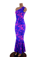 One Shoulder Mermaid Gown in Radiant Rainforest - Coquetry Clothing