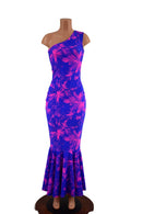 One Shoulder Mermaid Gown in Radiant Rainforest - Coquetry Clothing