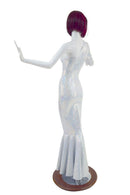 One Shoulder Wiggle Gown with Fishtail Hemline - Coquetry Clothing