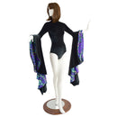 Open Back Romper with Sorceress Sleeves - Coquetry Clothing