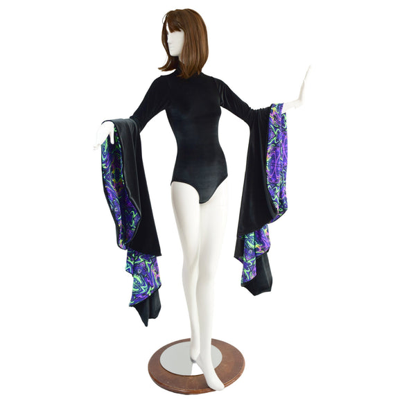 Open Back Romper with Sorceress Sleeves - Coquetry Clothing