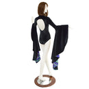 Open Back Romper with Sorceress Sleeves - Coquetry Clothing