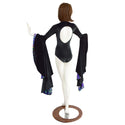Open Back Romper with Sorceress Sleeves - 4