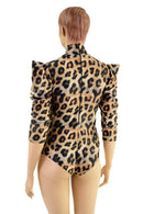 Open Bust Leopard Print Romper (Body Stickers Sold Separately) - Coquetry Clothing