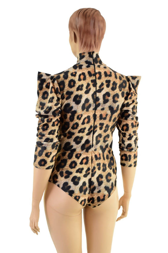 Open Bust Leopard Print Romper (Body Stickers Sold Separately) - Coquetry Clothing