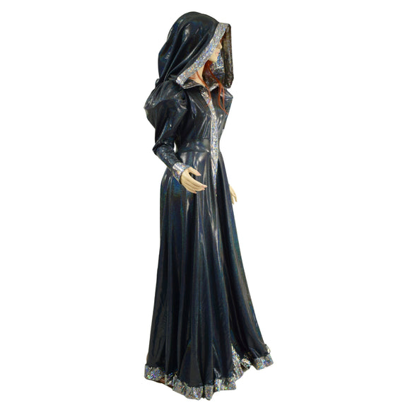 Open Front Breakaway Gown with Reaper Hood and Victoria Sleeves - Coquetry Clothing