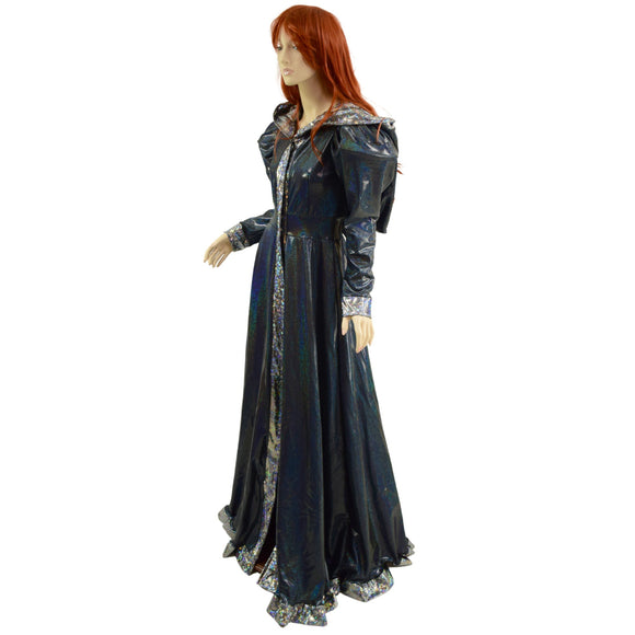 Open Front Breakaway Gown with Reaper Hood and Victoria Sleeves - Coquetry Clothing