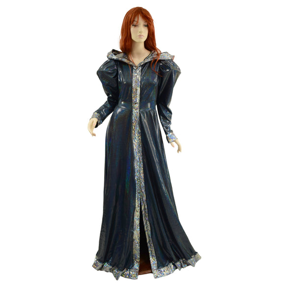 Open Front Breakaway Gown with Reaper Hood and Victoria Sleeves - Coquetry Clothing