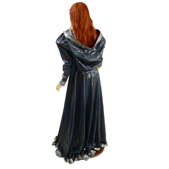 Open Front Breakaway Gown with Reaper Hood and Victoria Sleeves - Coquetry Clothing
