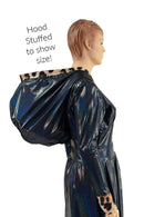 Open Front Breakaway Snap Gown with Reaper Hood and Leopard Trim - Coquetry Clothing
