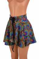 Open Front Lace Up Circle Cut Skirt - Coquetry Clothing