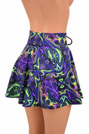 Open Front Lace Up Circle Cut Skirt - Coquetry Clothing