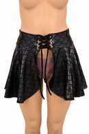 Open Front Lace Up Circle Cut Skirt - Coquetry Clothing