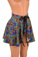 Open Front Lace Up Circle Cut Skirt - Coquetry Clothing