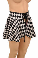 Open Front Lace Up Circle Cut Skirt - Coquetry Clothing
