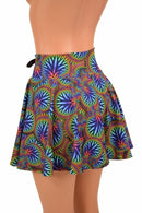 Open Front Lace Up Circle Cut Skirt - Coquetry Clothing