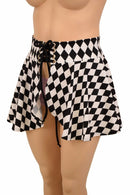Open Front Lace Up Circle Cut Skirt - Coquetry Clothing