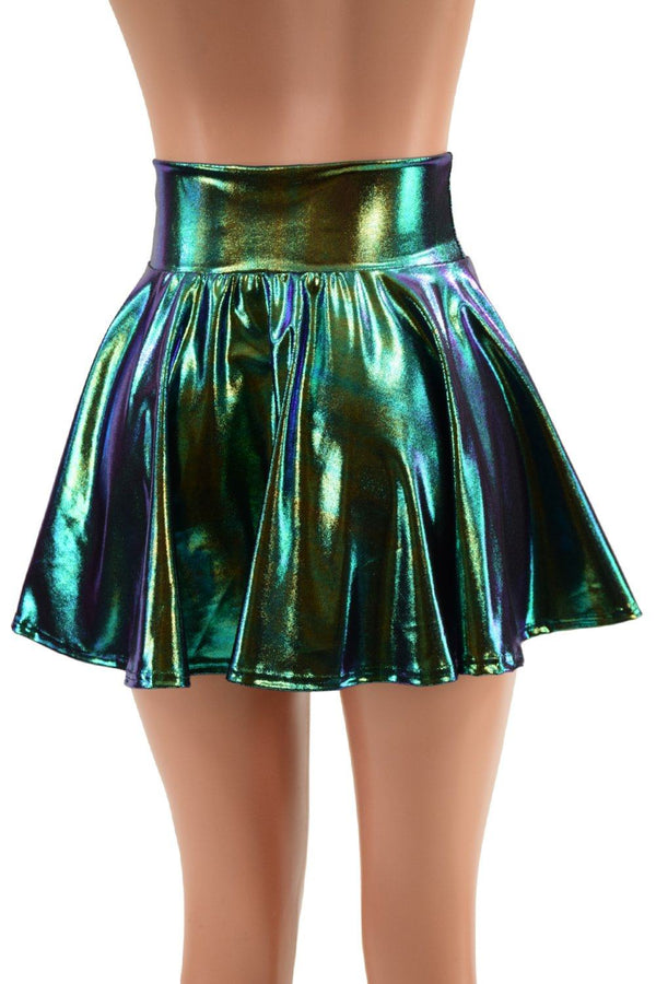 Open Front Lace Up Skirt in Scarab - 4