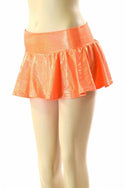Small Ready to Ship Orange Holographic Rave Skirt - 3