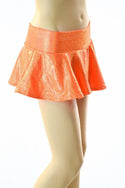 Small Ready to Ship Orange Holographic Rave Skirt - 2