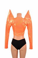 Orange Mega Sharp Shoulder Crop - Coquetry Clothing