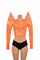 Orange Mega Sharp Shoulder Crop - Coquetry Clothing