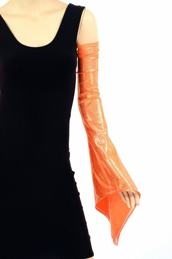 Orange Pixie Arm Warmer Sleeves - Coquetry Clothing