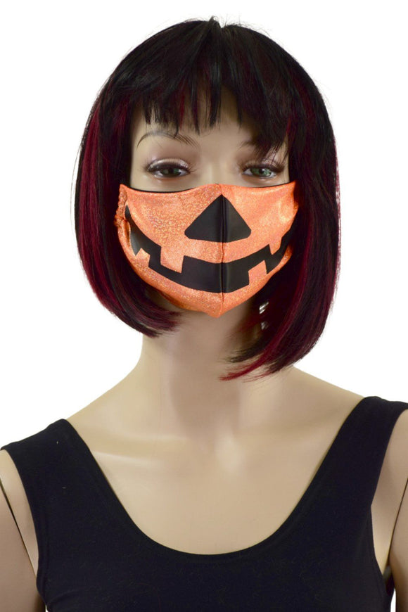 Orange Pumpkin Face Mask - Coquetry Clothing