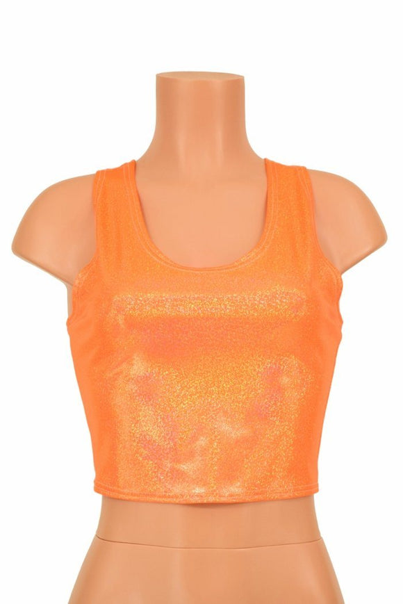 Orange Racerback Crop Top - Coquetry Clothing