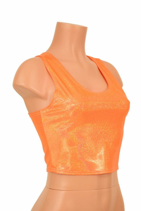 Orange Racerback Crop Top - Coquetry Clothing