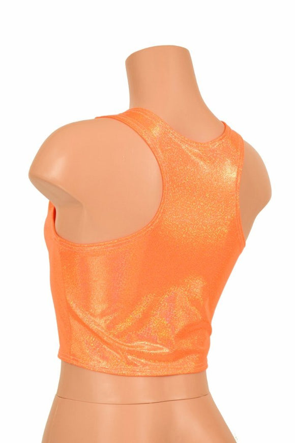 Orange Racerback Crop Top - Coquetry Clothing