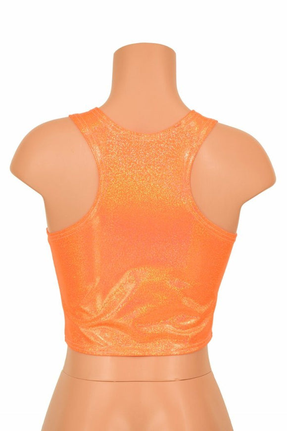 Orange Racerback Crop Top - Coquetry Clothing