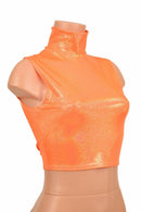 Orange Sparkly Crop Top - Coquetry Clothing