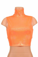 Orange Sparkly Crop Top - Coquetry Clothing