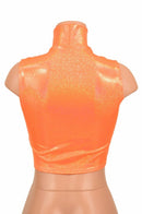 Orange Sparkly Crop Top - Coquetry Clothing