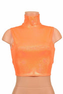 Orange Sparkly Crop Top - 2