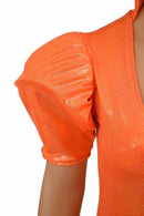 Orange Sparkly "Diane" Romper - Coquetry Clothing