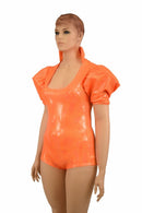 Orange Sparkly "Diane" Romper - Coquetry Clothing
