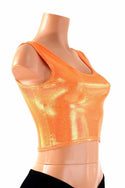 Orange Sparkly Tank Crop - 3