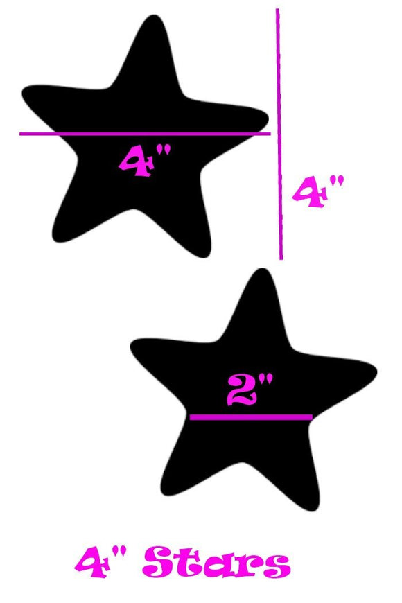Orange UV GLOW Star Pasties - Coquetry Clothing