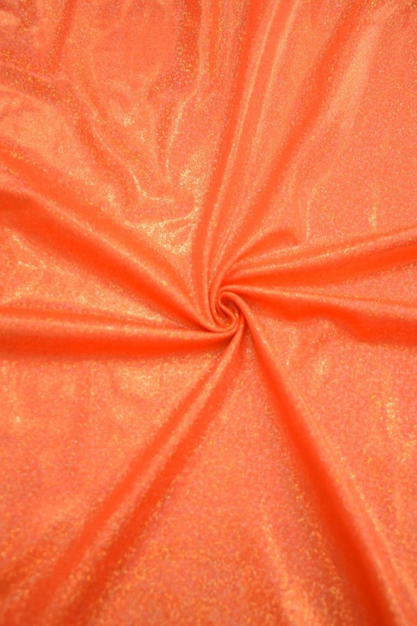 UV Orange Sparkly Jewel Fabric - 1