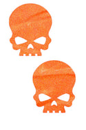 Orange UV Skulls Pasties - 1