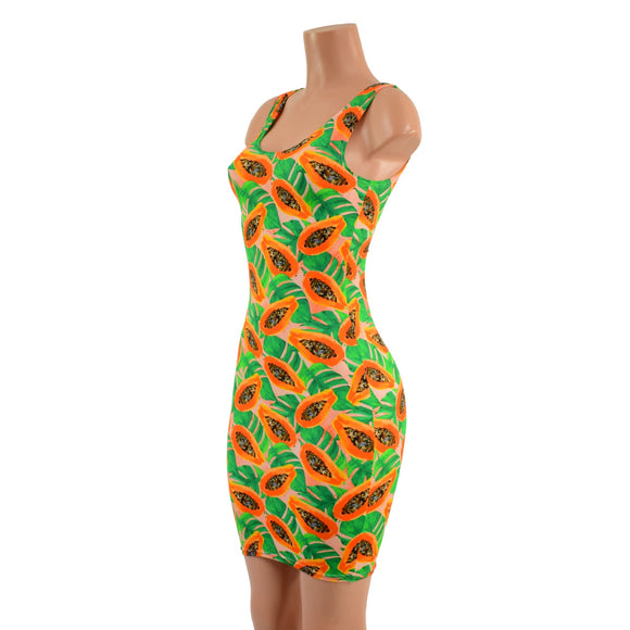 Papaya Print Tank Dress READY to SHIP - Coquetry Clothing