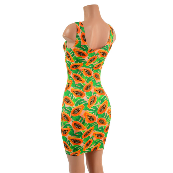 Papaya Print Tank Dress READY to SHIP - Coquetry Clothing