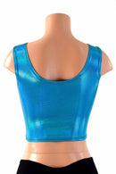 Peacock Blue Tank Crop - Coquetry Clothing